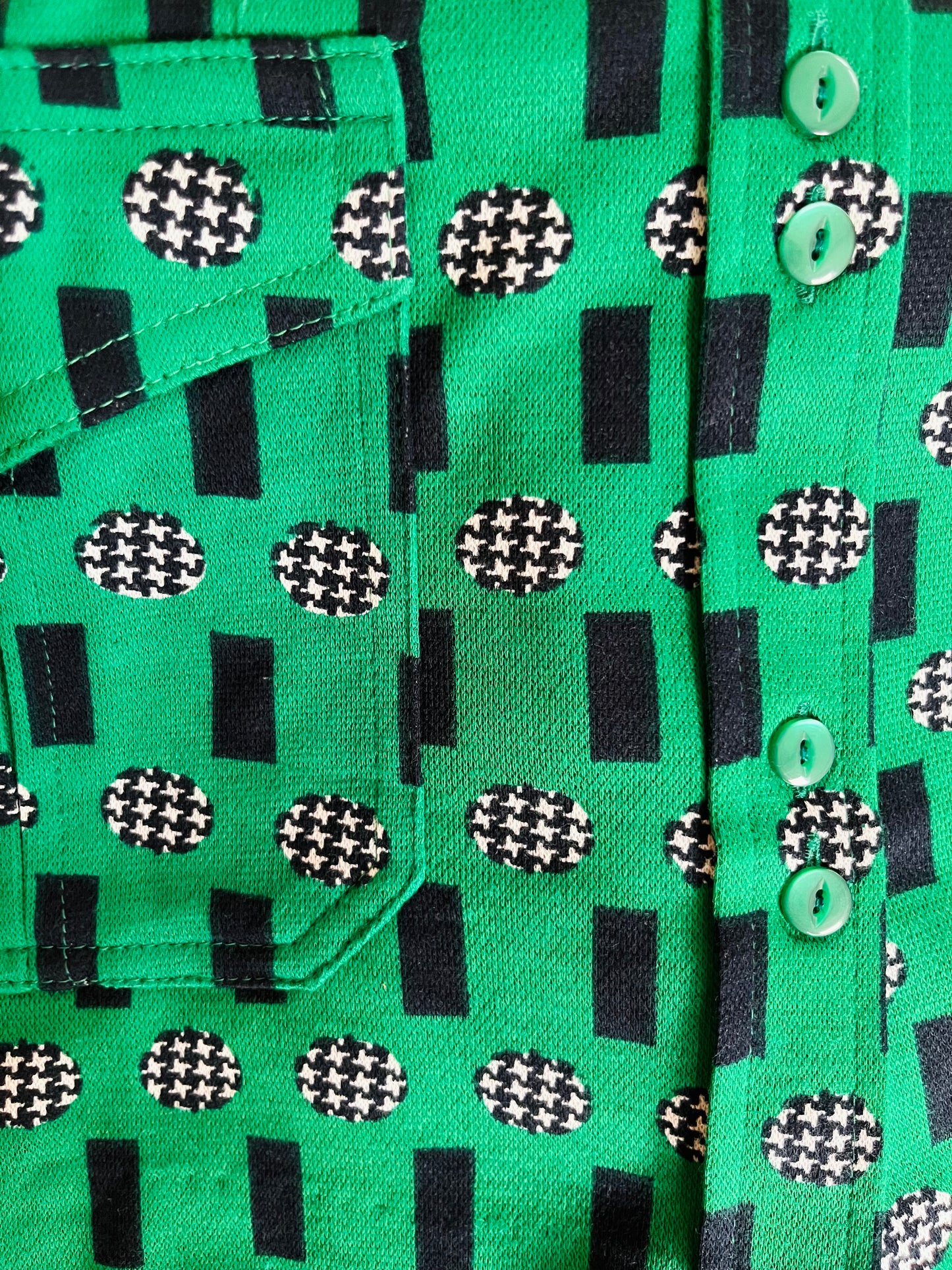 Green 70s blouse Geri