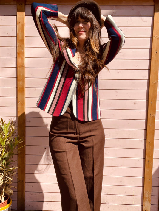 Pippa Dee blazer red/blue - vintage jaren 70