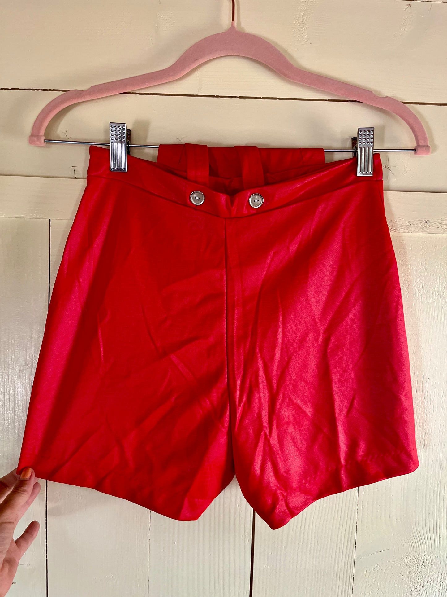 Lena Leather look 70's jumpsuit hotpants
