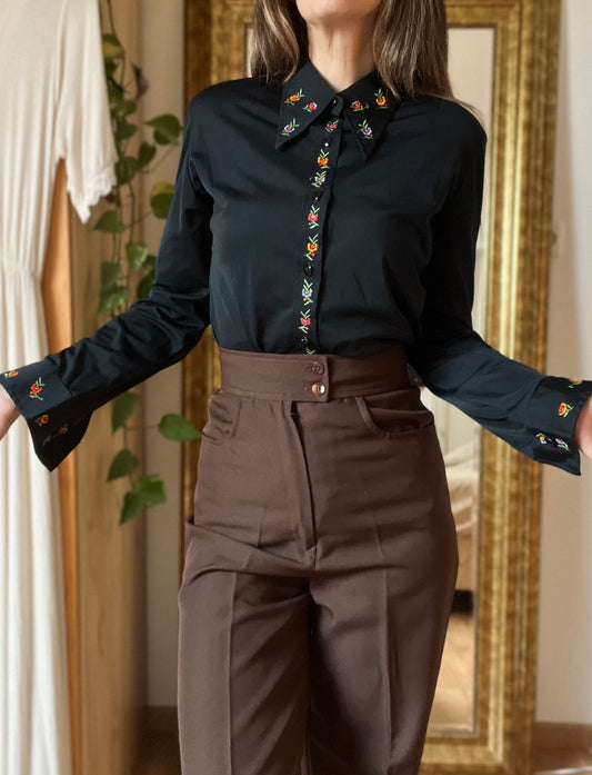 Vintage blouse met borduursel