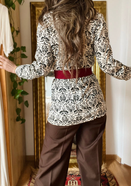 Vintage tuniek black & white