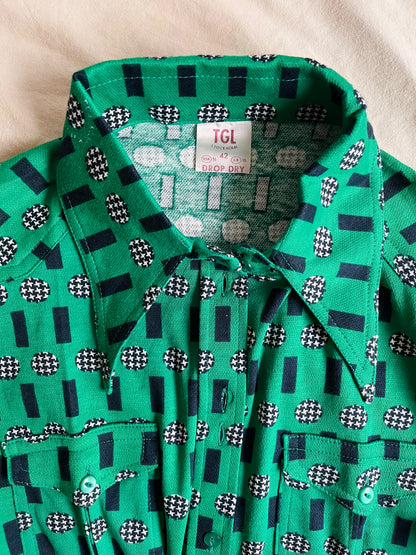 Green 70s blouse Geri