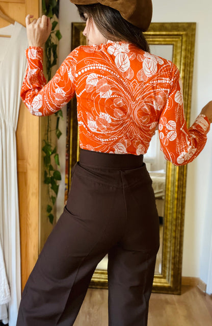 Olga orange seventies shirt