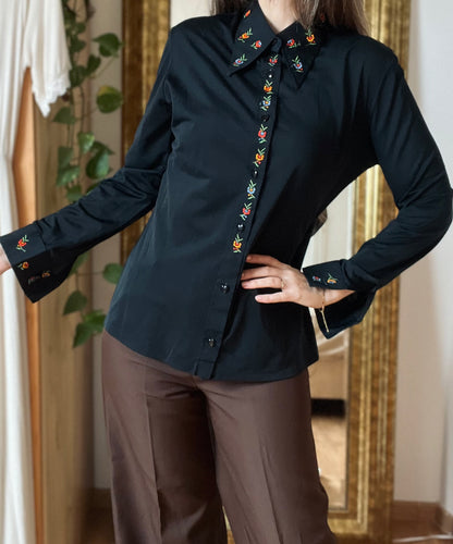 Vintage blouse met borduursel