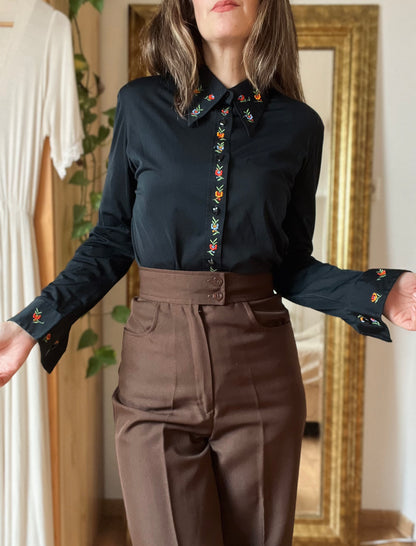 Vintage blouse met borduursel