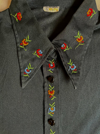 Vintage blouse met borduursel